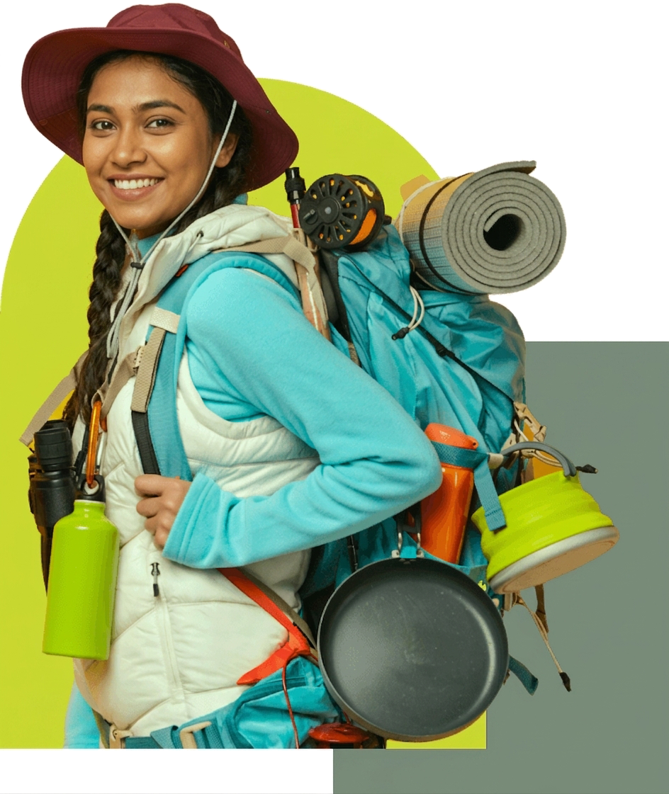 Travel Compass female tourist